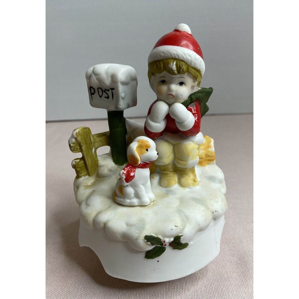 Vintage Montgomery Ward Christmas Music Box, Plays Jingle Bells
